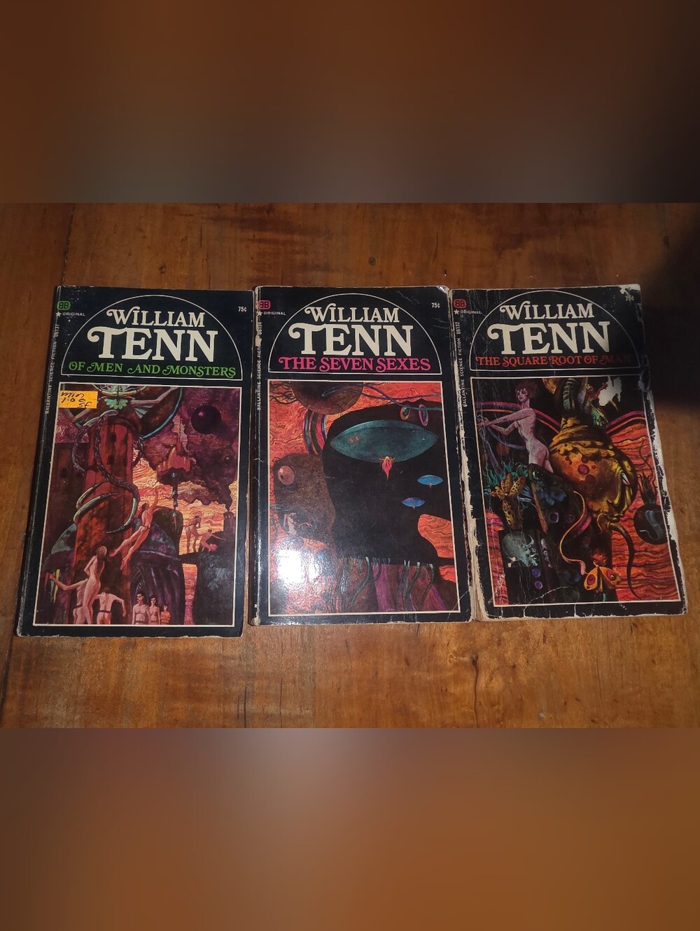 William Tenn Lot of 3 Books: SEVEN SEXES, MEN MONSTERS SQUARE ROOT PB BALLANTINE